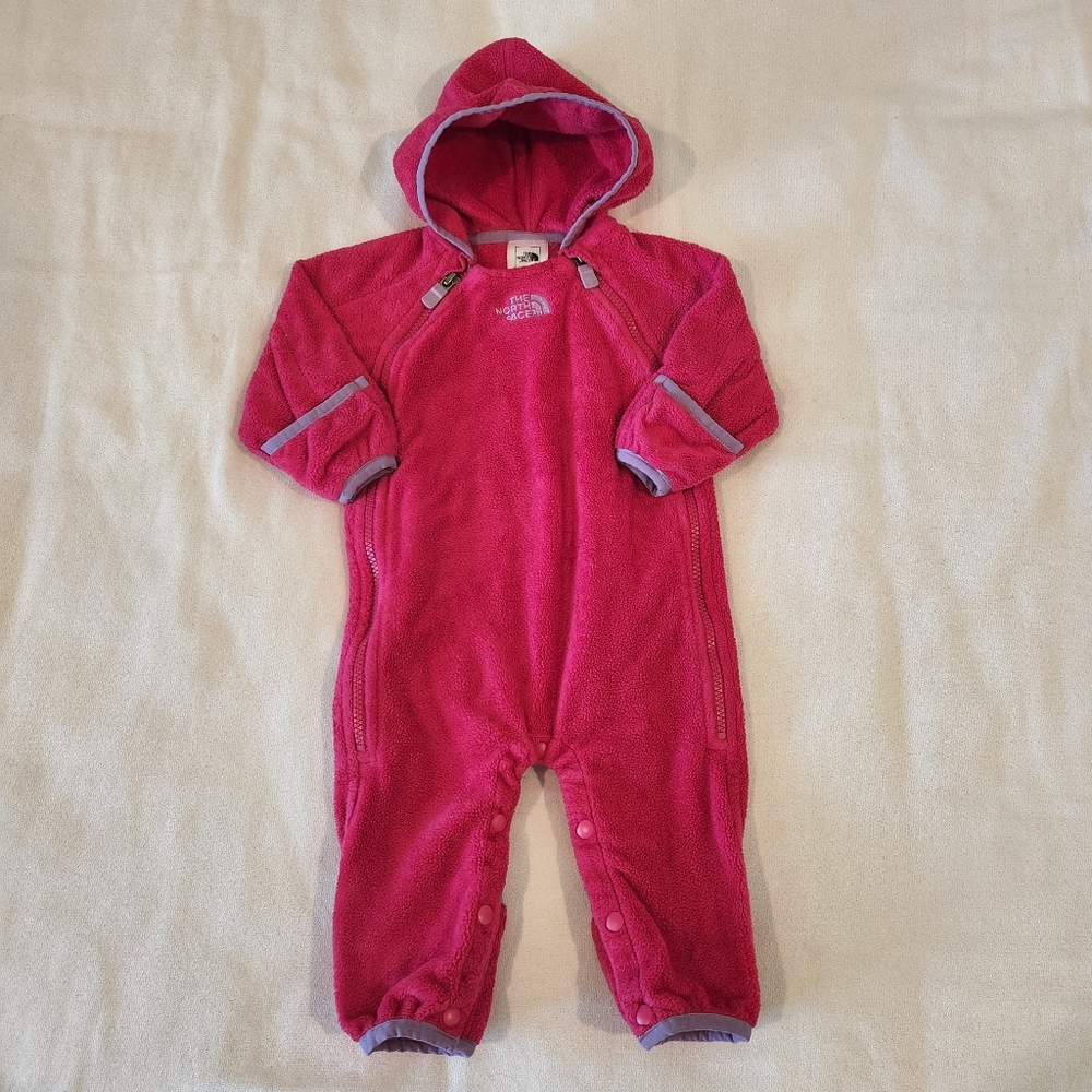 The North Face Infant Fleece Bunting Size 3-6 Months Pink Purple